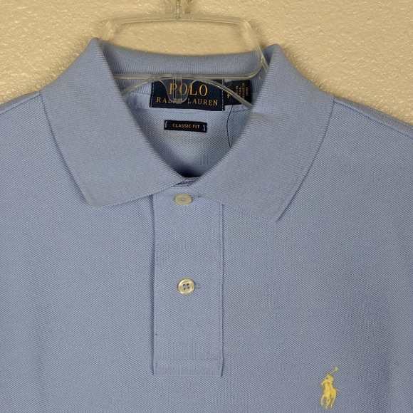 Polo Ralph Lauren Mesh Polo Shirt Blue Small NWT - Picture 3 of 7
